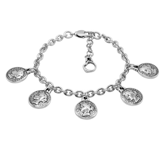 Серебряный браслет женский с подвесками Ciclon Sophie