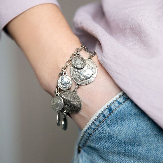 Серебряный браслет женский с подвесками Ciclon Sophie, изображение 2