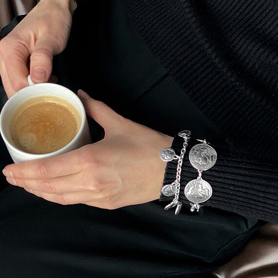 Серебряный браслет женский с подвесками Ciclon Sophie, изображение 3