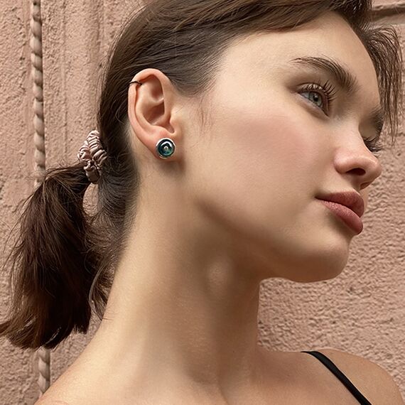 Серебряные серьги с муранским стеклом Ciclon Essentials, изображение 2