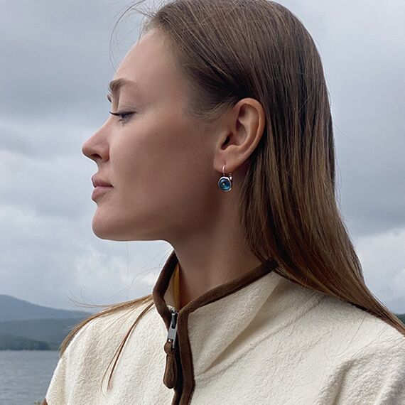 Серебряные серьги с муранским стеклом Ciclon Essentials, изображение 3