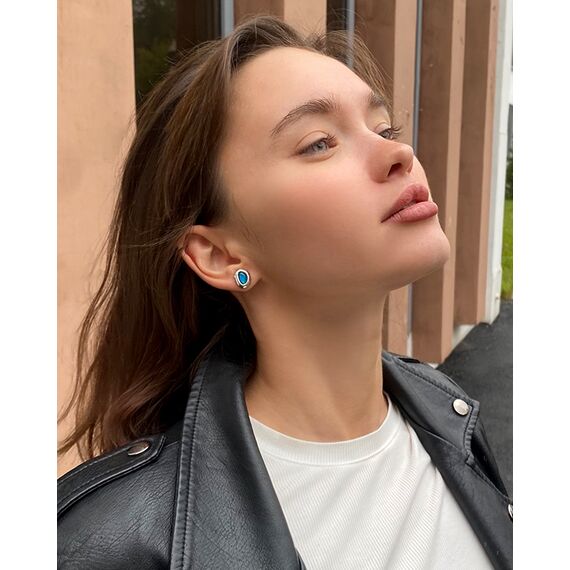 Серебряные серьги с муранским стеклом Ciclon Essentials, изображение 2