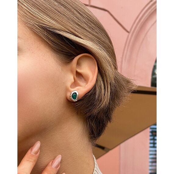 Серебряные серьги с муранским стеклом Ciclon Essentials, изображение 2