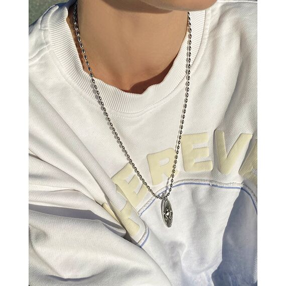 Серебряное колье женское с подвеской Ciclon Man, изображение 2