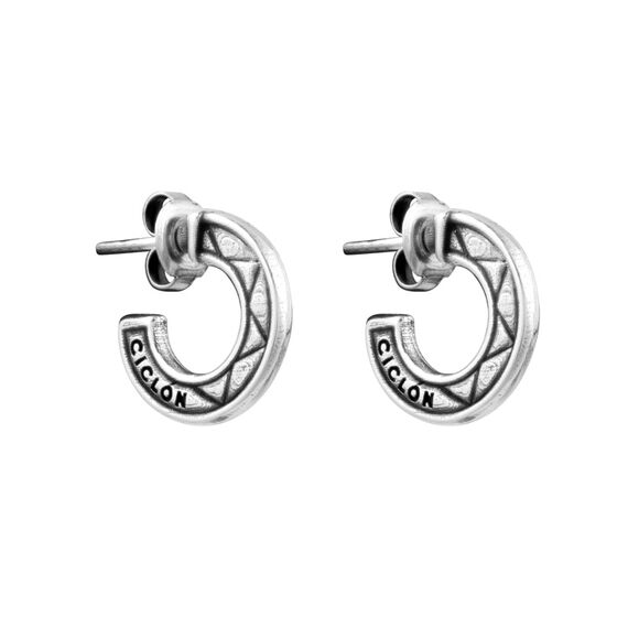 Серебряные серьги кольца Ciclon Ocaso