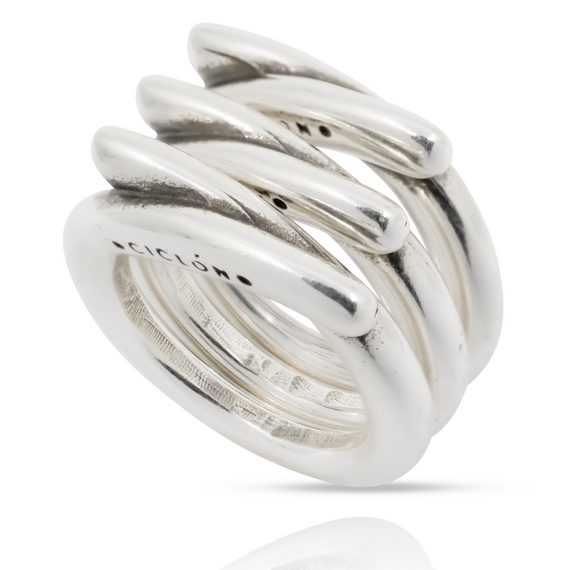 Серебряное кольцо женское широкое Ciclon Essentials, Размер (мм): 16,5