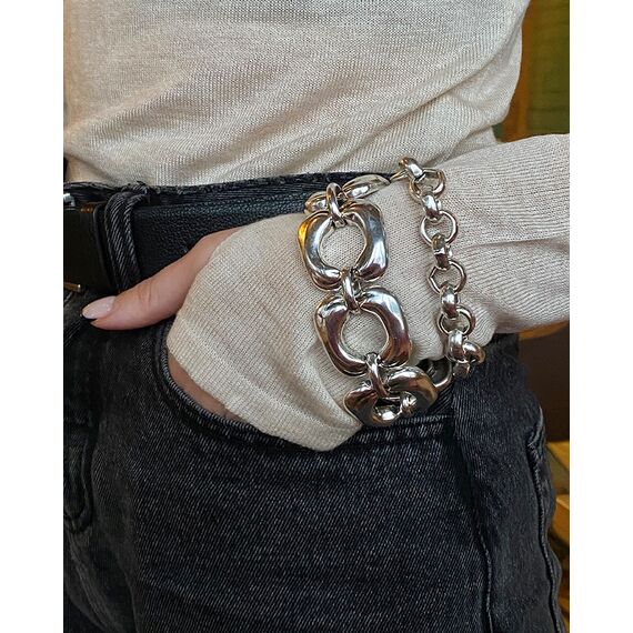 Серебряный браслет женский на руку Ciclon Cubica, изображение 3