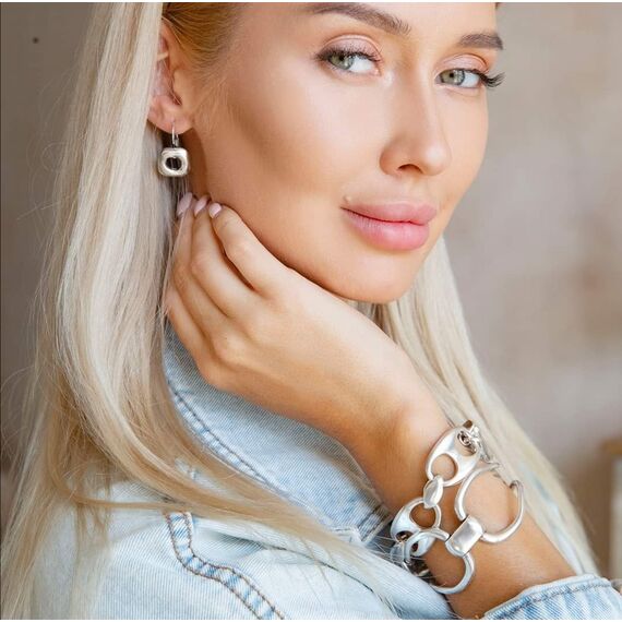 Серебряные серьги женские Ciclon Cubica, изображение 2