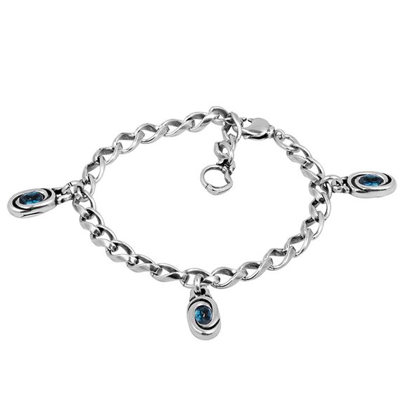 Серебряный браслет женский с кристаллами Сваровски Ciclon Emo Afecto