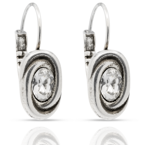 Серебряные серьги с кристаллами Сваровски Ciclon Emo Afecto, изображение 3