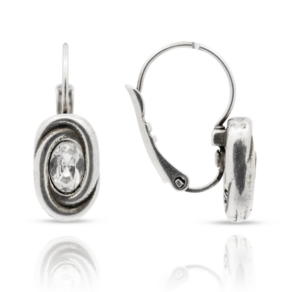 Серебряные серьги с кристаллами Сваровски Ciclon Emo Afecto, изображение 4