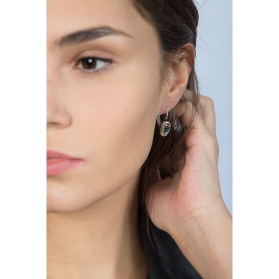 Серебряные серьги с кристаллами Сваровски Ciclon Emo Afecto, изображение 2