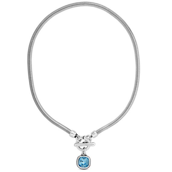 Серебряное колье с кристаллом Сваровски Ciclon Solitario, Размер (мм): 500