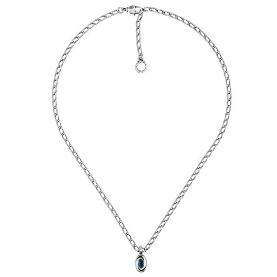 Серебряное колье женское с кристаллом Сваровски Ciclon Emotions