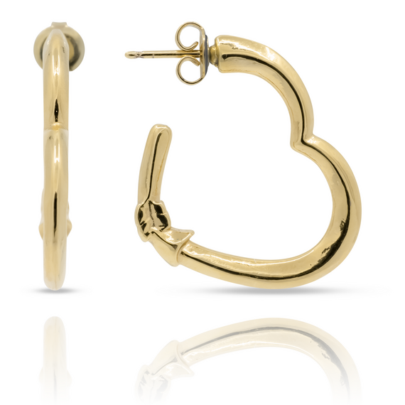 Золотые серьги сердечки Ciclon Mi Amor