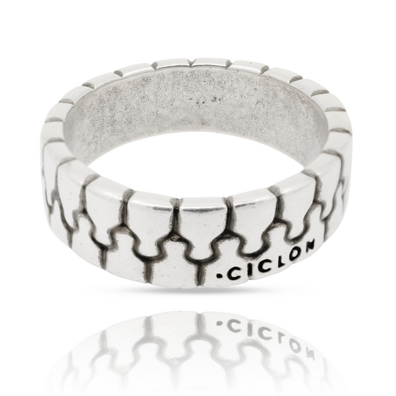 Серебряное кольцо мужское Молния Ciclon Cremallera, Размер (мм): 20,5, изображение 2