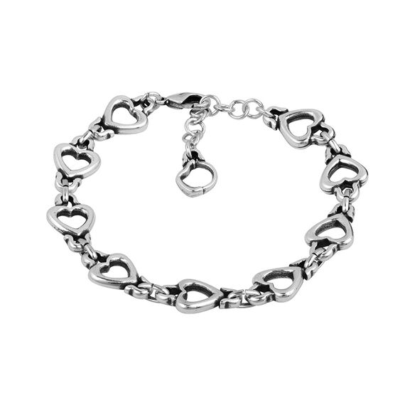 Серебряный браслет с сердечками Ciclon Mini Corazones