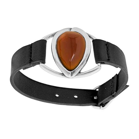 Кожаный браслет с серебряными вставками Ciclon Irati