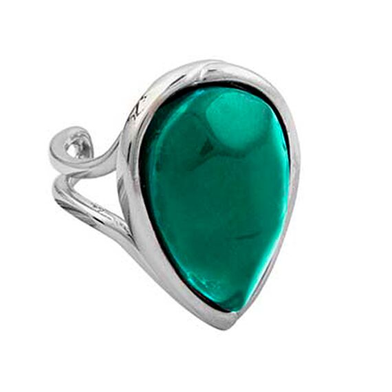 Серебряное кольцо женское с муранским стеклом Ciclon Lizana, Размер (мм): 17,8-18,4