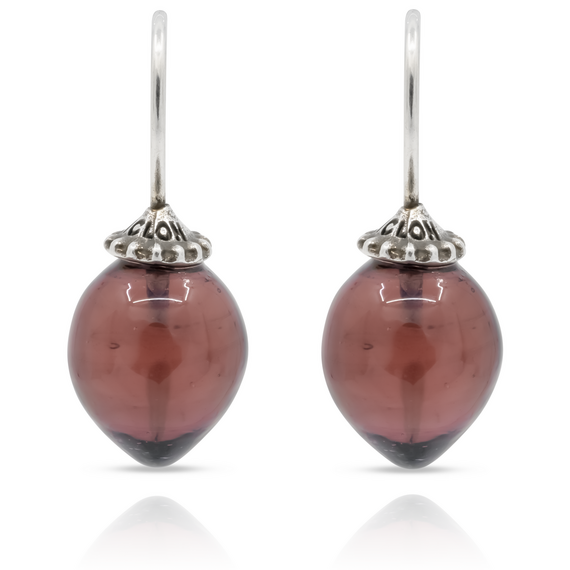 Серебряные серьги женские с муранским стеклом Ciclon Amira