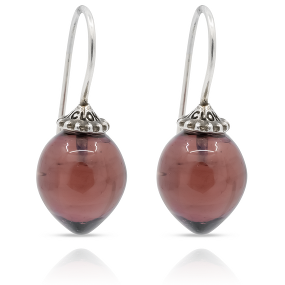 Серебряные серьги женские с муранским стеклом Ciclon Amira, изображение 3