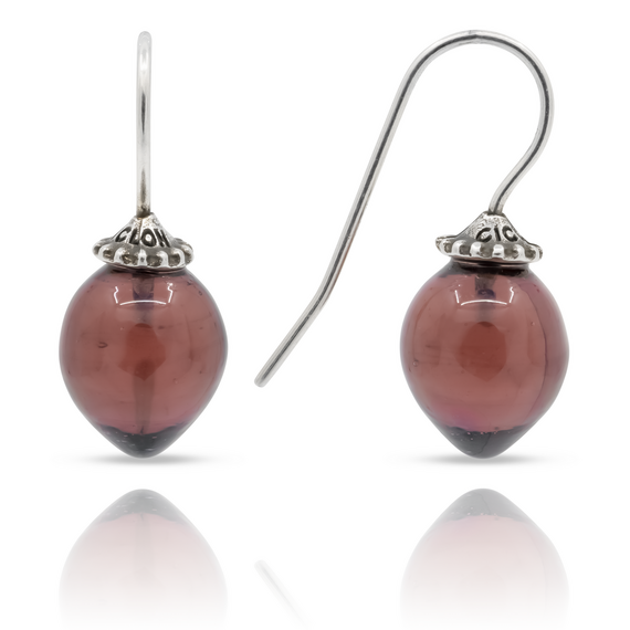 Серебряные серьги женские с муранским стеклом Ciclon Amira, изображение 4