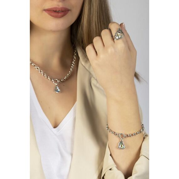 Серебряный браслет с сердечком Ciclon Amore, изображение 3