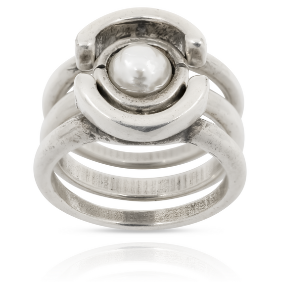 Кольцо с серебром и жемчугом Ciclon Unique, Размер (мм): 18,4, изображение 3