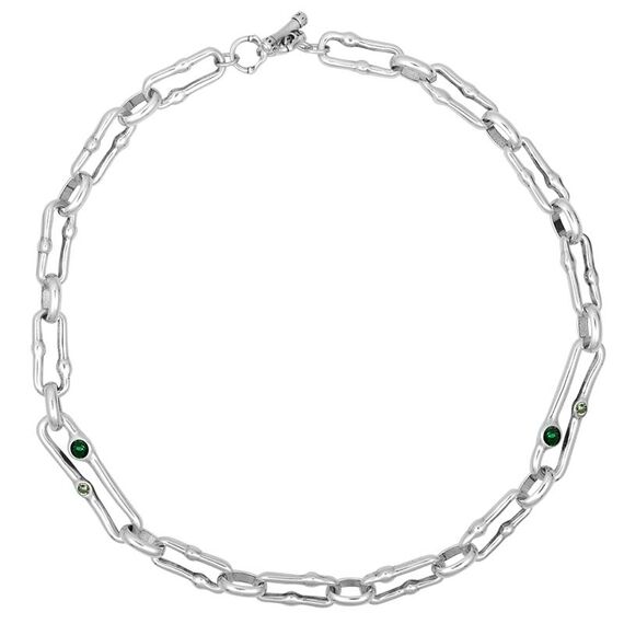 Серебряное колье женское с муранским стеклом Ciclon Azami