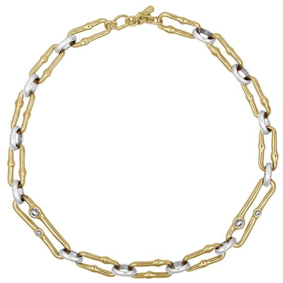 Золотое колье с муранским стеклом Ciclon Azami Oro