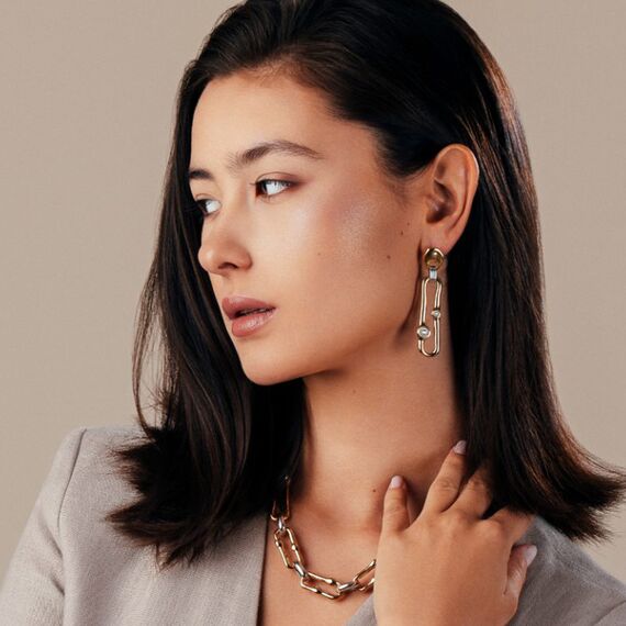 Золотые серьги женские с муранским стеклом Ciclon Azami Oro, изображение 2