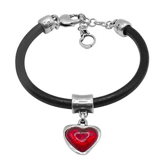 Кожаный браслет с сердечком Ciclon Pasion