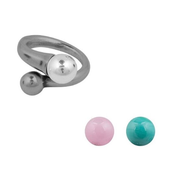 Кольцо женское с муранским стеклом Ciclon Camaleonica Rutenio, Размер (мм): 17,8-18,4