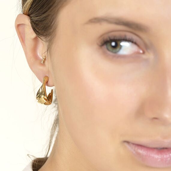 Золотые серьги женские Ciclon Natura, изображение 2