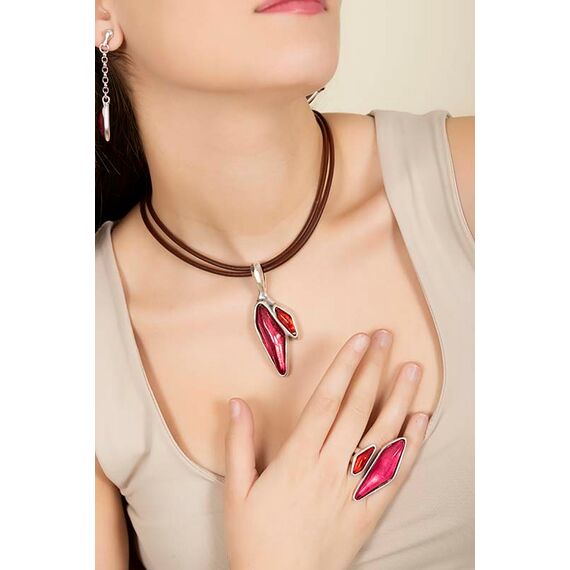 Серебряное колье с подвеской Ciclon Bled, изображение 2