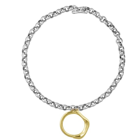 Серебряное колье с кулоном Ciclon Luz Y Oscuridad