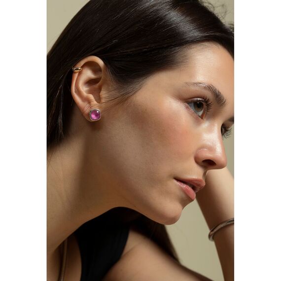 Серебряные серьги гвоздики с кристаллами Сваровски Ciclon Solitarios, изображение 2