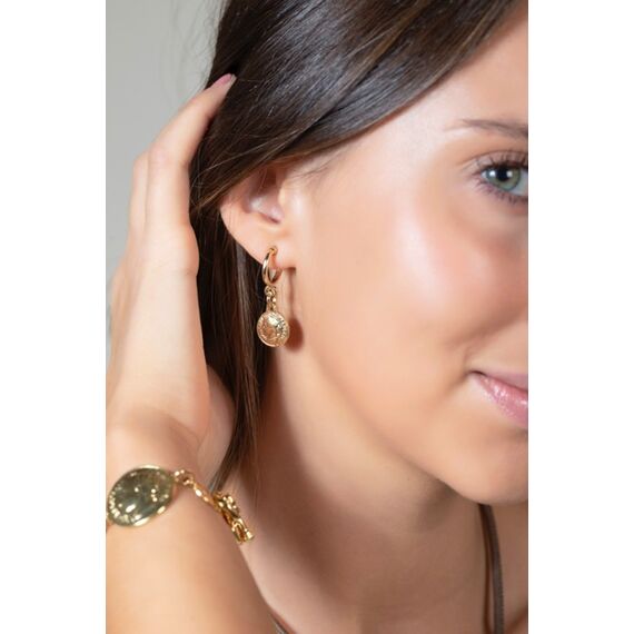 Золотые серьги висячие Ciclon Zoe, изображение 2