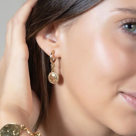 Золотые серьги висячие Ciclon Zoe, изображение 3