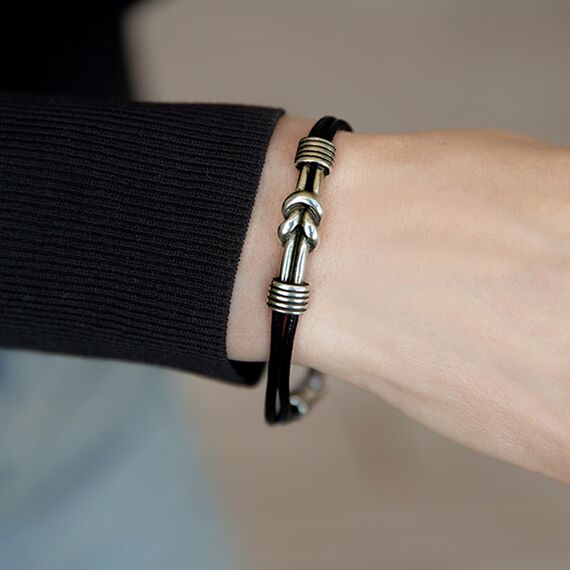 Кожаный браслет с серебряными вставками Ciclon Mini Rizo, Размер (мм): 190-195, изображение 2