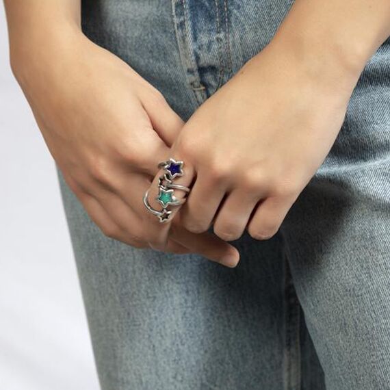 Серебряное кольцо женское Ciclon Lluvia de Estrellas, изображение 2