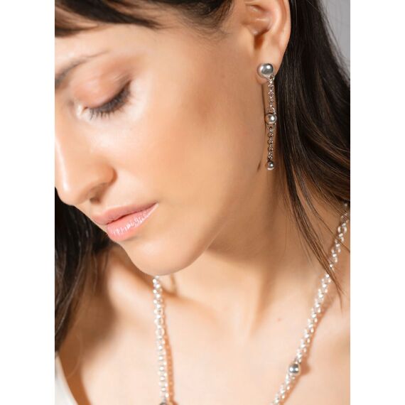 Серебряные серьги женские Ciclon Spheric, изображение 2