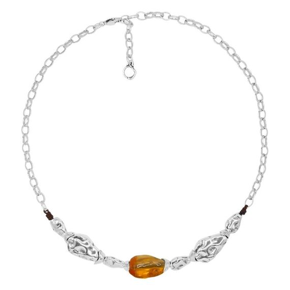 Серебряное колье с муранским стеклом Ciclon Liquid