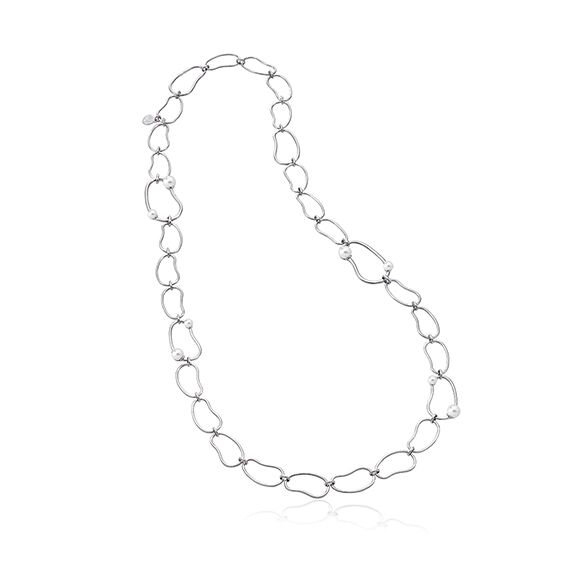Колье с круглам жемчугом белый Majorica Mudra