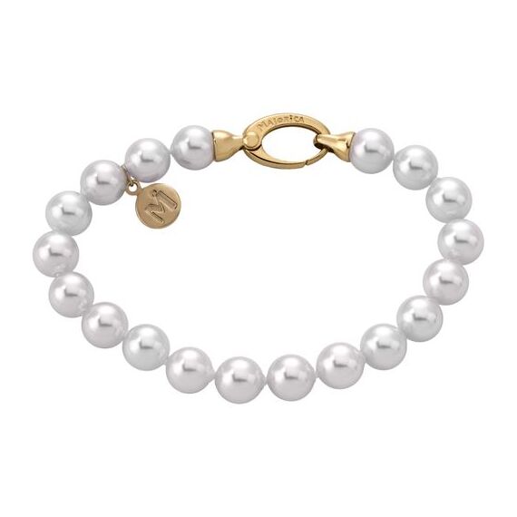 Золотой браслет из круглого жемчуга Majorica Classic