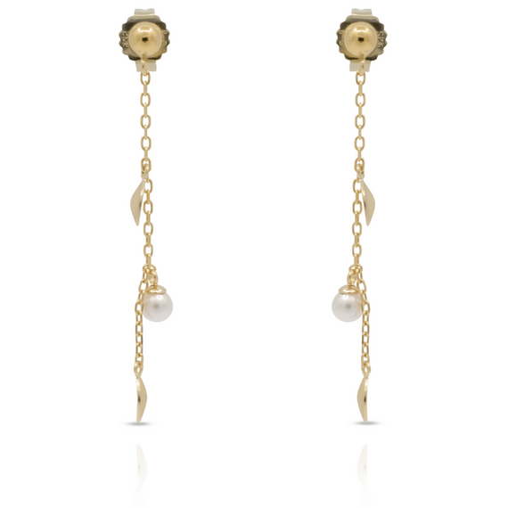 Серебряные серьги-подвески с органическим жемчугом Majorica Romea