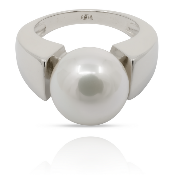 Серебряное кольцо женское с жемчугом Majorica Timeless, изображение 3