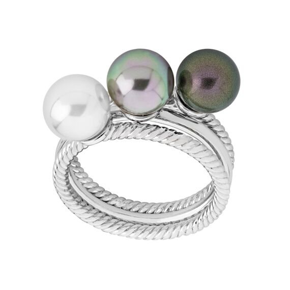 Серебряное кольцо женское с круглым жемчугом Majorica Estela, Размер (мм): 18,8