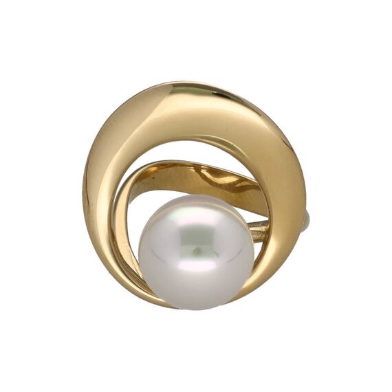 Золотое кольцо с органическим жемчугом Majorica Petra, Размер (мм): 16,85, изображение 2