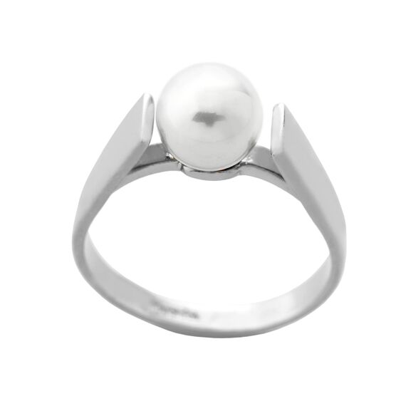 Серебряное кольцо с органическим жемчугом Majorica Classic, Размер (мм): 16,85